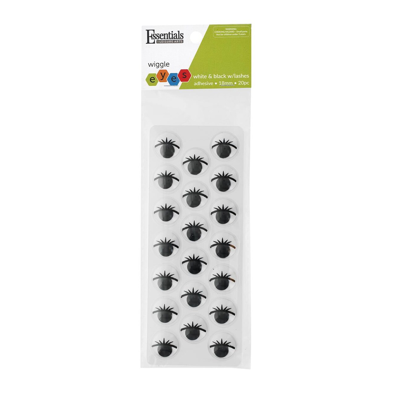 Essentials By Leisure Arts Eyes Sticky Back With Lashes 4" Black & White 2Pc Googly Eyes, Google Eyes For Crafts, Big Googly For Crafts, Wiggle Eyes, Craft
